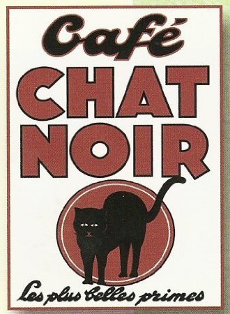 PLAQUE METAL 20x15 PUBLICITE ANCIENNE CAFE CHAT...