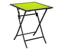 ESS.GREEN Table pliante en verre 70x70cm vert