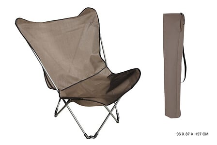 ESS.GREEN Chaise detente pliante - Taupe - XXL