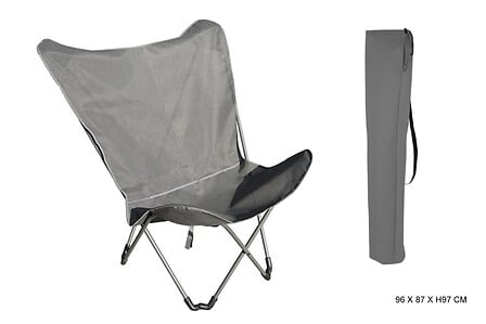 ESS.GREEN Chaise detente pliante - Gris - XXL