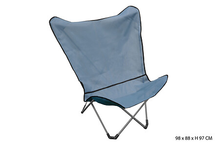 ESS.GREEN Chaise detente pliante - Bleu - XXL