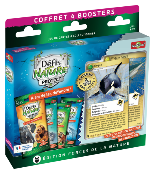 DÉFI NATURE Coffret 4 booster Défis Nature Protect : coffret Orque et Requin code EAN 3569160710299 