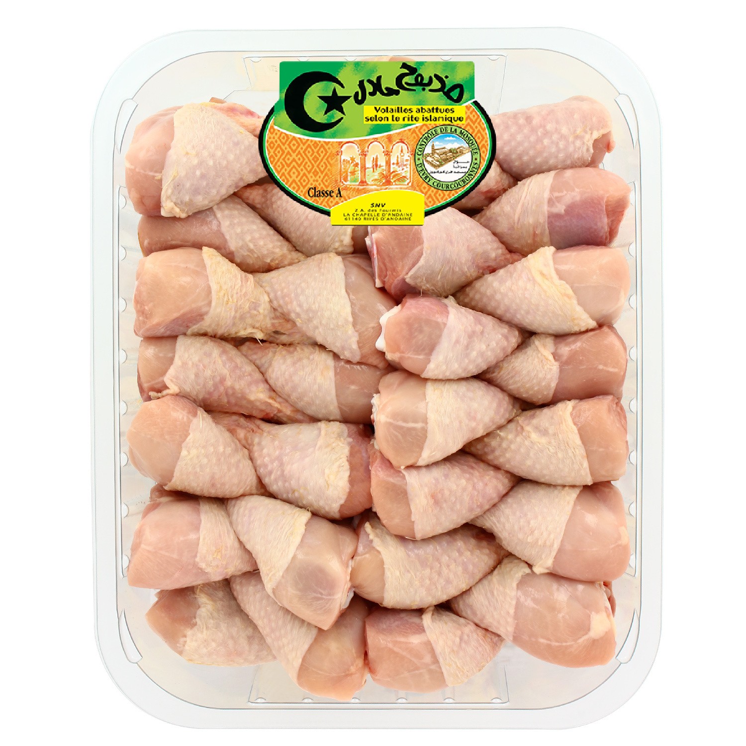 Pilons de poulet blanc halal 