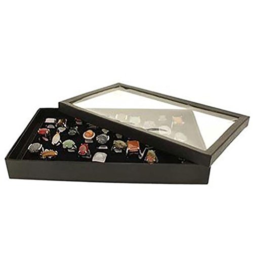 Présentoir porte bijoux plateau bagues Carton Noir