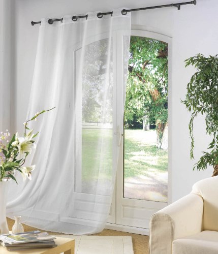 Panneau oeillets métal luminea uni blanc 140 x ...