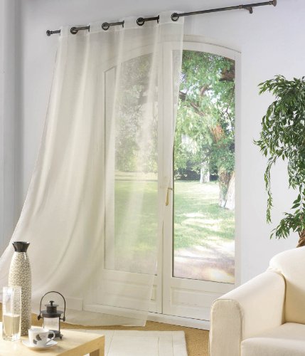 Panneau oeillets métal luminea uni ivoire 140 x...