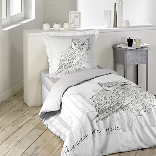 Parure 2 pièces imprimé oiseau de nuit coton 14...