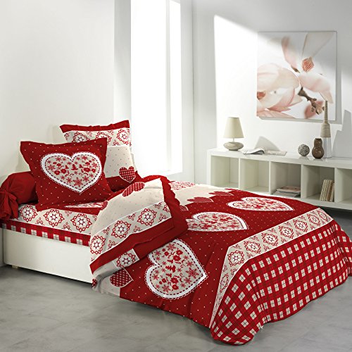 Love today parure drap avec drap housse/drap pl...