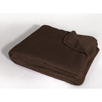 Louna jeté de canapé polyester choco 180 x 220 cm