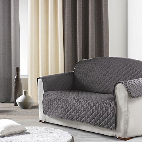 Protège canapé matelasse - anthracite - 223 x 1...