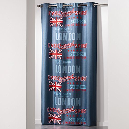 Rideau à œillets polyester imprime city london ...