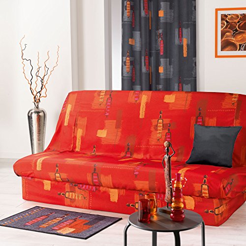 Housse de clic clac imprimé jaya polyester cuiv...