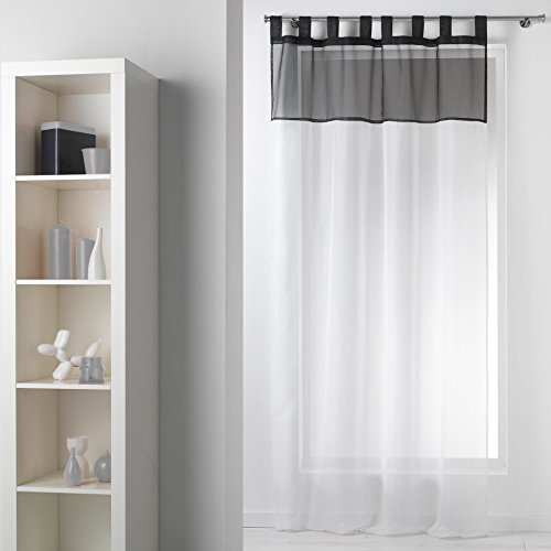 Panneau passants voile polyester blanc/noir 240...