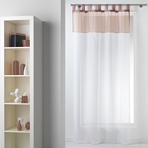 Panneau passants voile polyester blanc/taupe 24...