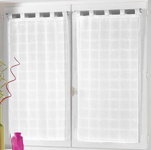 Paire droite voile sable candide polyester blan...