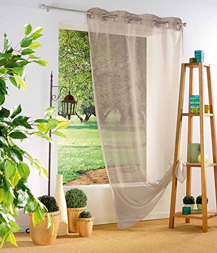 Douceur d'Intérieur Panneau avec oeillets polyester/voile/métal taupe 140 x 280 x 280 cm code EAN 3574386232166 