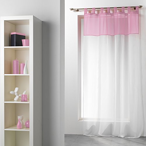 Panneau passants voile polyester blanc/dragée 2...