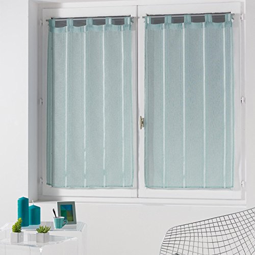 Paire droite de voilage sable fils chenille pol...