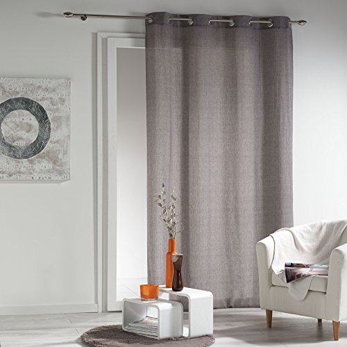 Panneau à œillets polyester taupe 140 x 240 cm