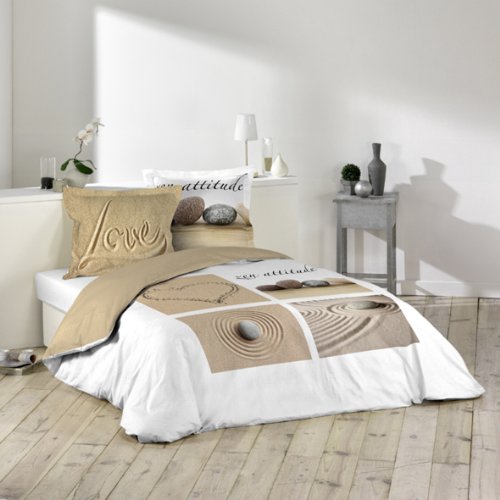 Parure de lit 2 personnes - imprimé - love 220 ...