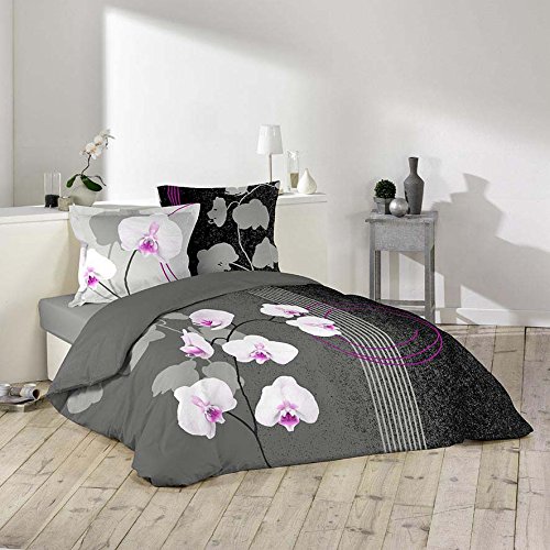 Parure de lit 2 personnes - housse de couette +...