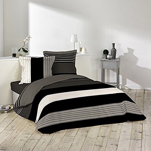 Parure de lit 2 personnes - housse de couette +...