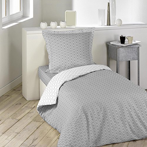 Zodiac housse de couette coton gris/blanc 140 x...