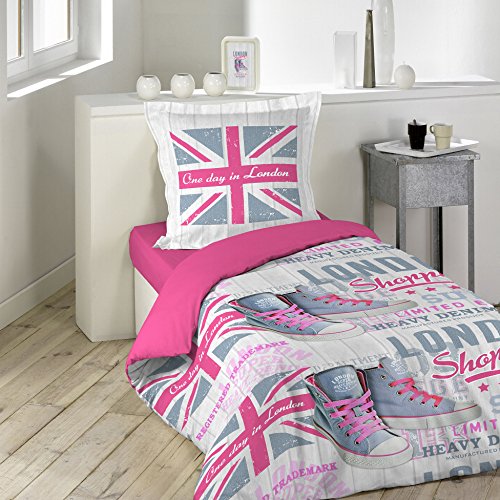 Girly london parure avec taie d'oreiller coton ...