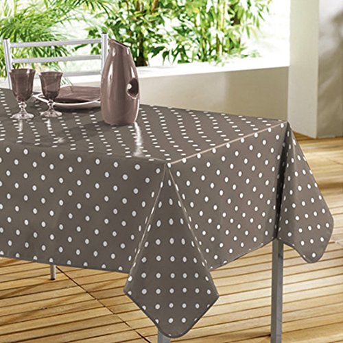DECORLINE DecorLine Nappe Imprimé Taupe/Blanc 140 x 240 cm 3574387103953 (3574387103953)