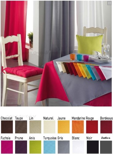 Nappe rectangulaire unie en 250 cm ESSENTIEL rouge