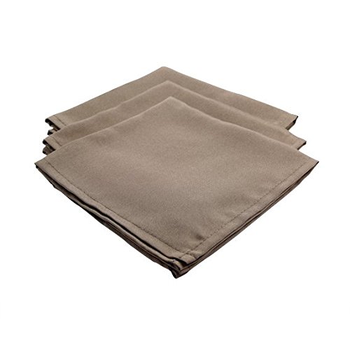 Lot de 3 serviettes polyester uni essentiel tau...