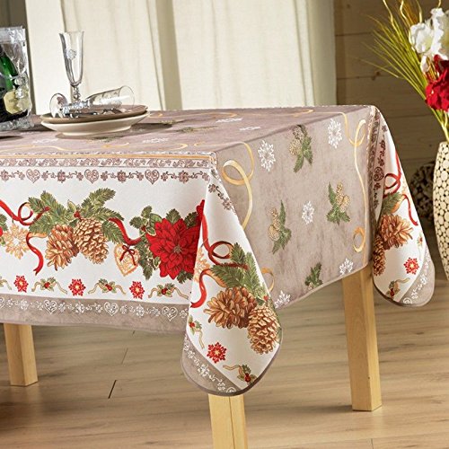 Célébration nappe naturel 150 x 300 cm