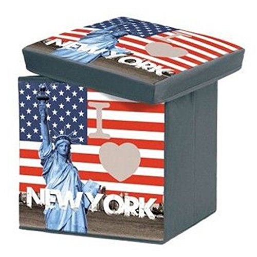 Décor Ligne Ligne Décor Pouf de Rangement Pliable MDF/Polyester Imprimé United States 38 x 38 x 38 code EAN 3574387215458 