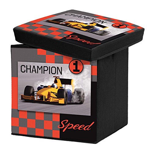 Décor Ligne Ligne Décor Pouf de Rangement Pliable MDF/Polyester Imprimé Grand Prix 38 x 38 x 38 code EAN 3574387215496 