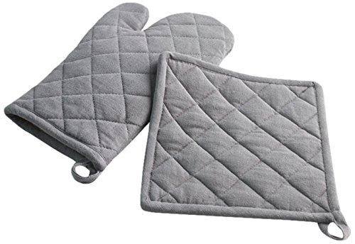 Décor Ligne Ligne Décor Gant + Manique Coton Uni Gris 20 x 20 x cm code EAN 3574387304442 