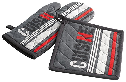 Gant+ manique top cuisine coton gris 18 x 28 cm...