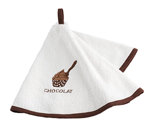 Essuie-main rond saveur eponge brodée/coton cho...