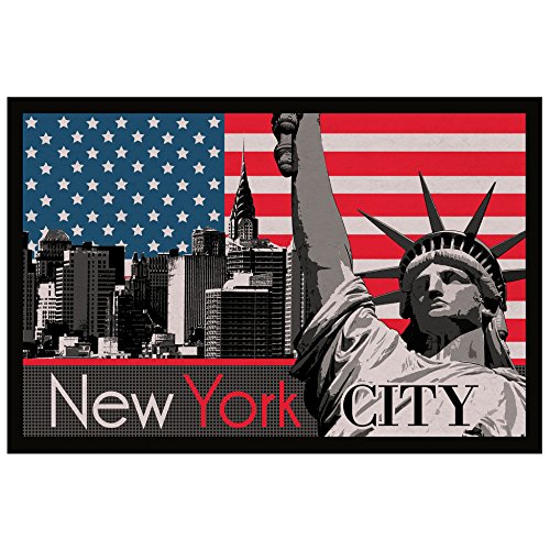 Tapis polyester/pvc imprimé west side 60 x 40 x...