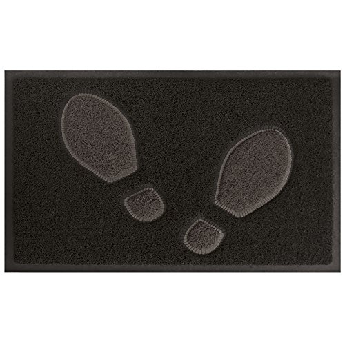 Tapis d'entrée pvc imprimé noir/taupe 75 x 45 x...