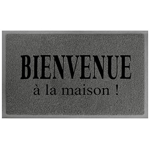 Maison tapis d'entrée pvc gris/noir 75 x 45 x 7...