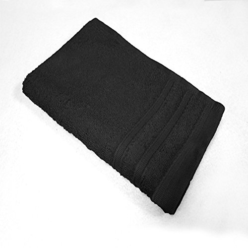 Vitamine serviette d'invité 450 g coton uni noi...