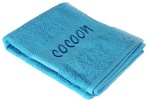 Serviette de toilette brode cocoon turquoise co...