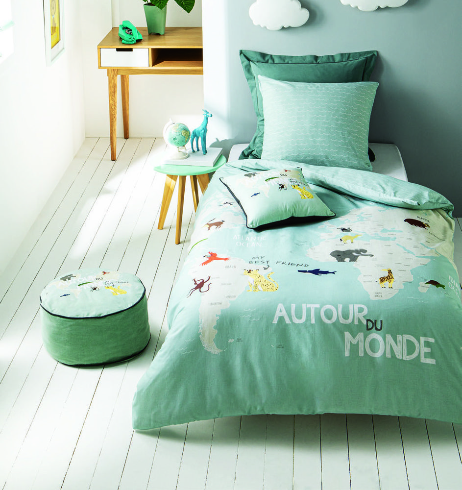 PARURE HOUSSE DE COUETTE 140 X 200 CM + 1 TAIE ...