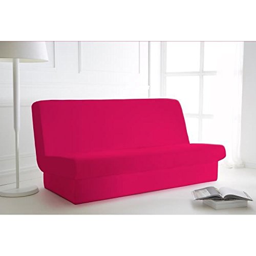Housse de CLIC CLAC rose fuchsia 135x195 avec b...