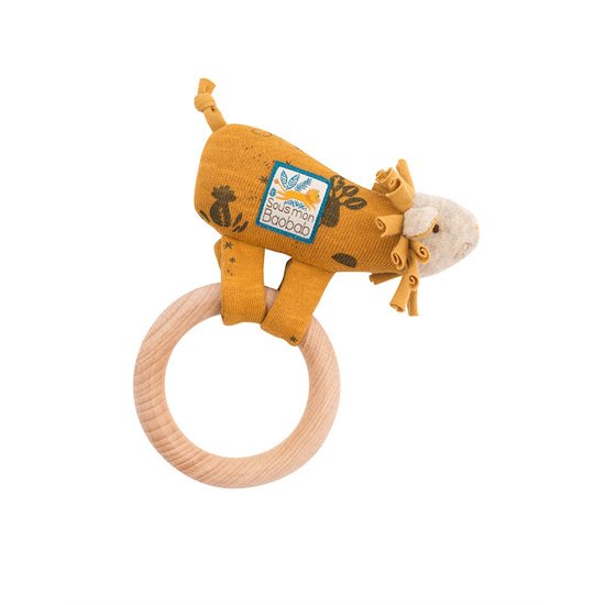  Moulin Roty Anneau-hochet en bois Lion Sous mon baobab   code EAN 3575676690062 
