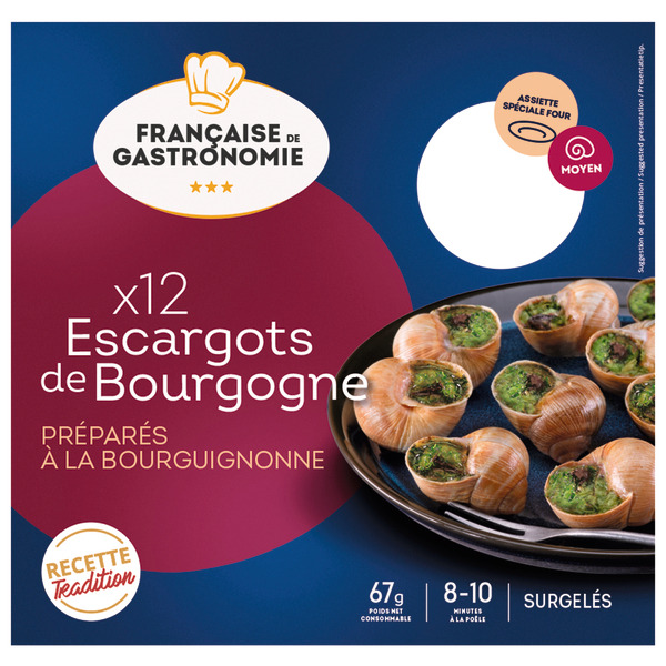 12 ESCARGOTS DE BOURGOGNE PRÉPARÉS À LA BOURGUI...