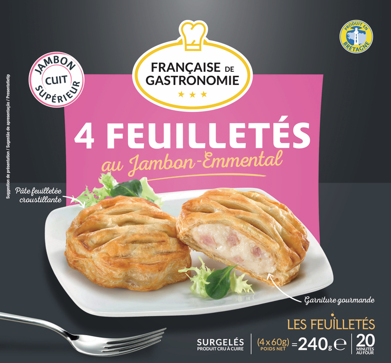 FEUILLETES JAMBON EMMENTAL X4 FDG