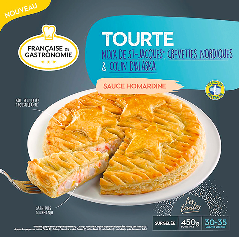 TOURTE SAINT JACQUES CREVETTES Française de Gas...