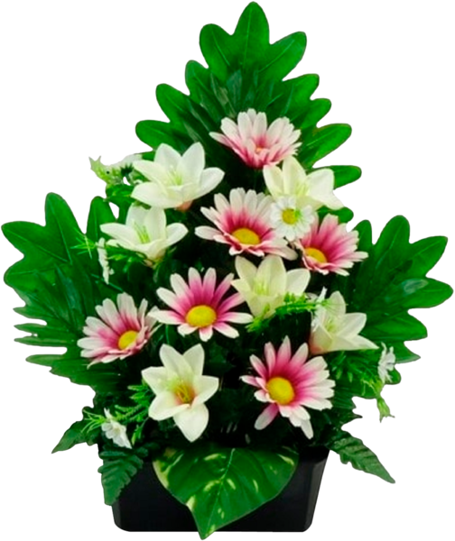 Composition Jardinière Artificielle De Roses Et...