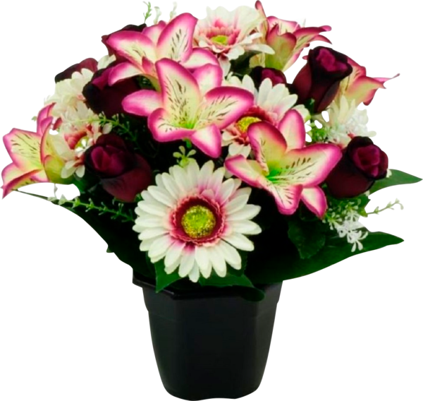 Composition Artificielle Lys Et Gerberas